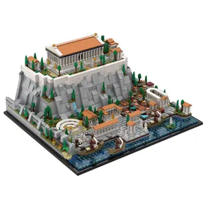 Bjz moc Moc-117805 acropolis của Athens xây dựng mô hình lâu đài đồ chơi xây dựng bộ khối xây dựng đồ chơi