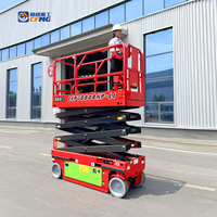 Plateforme élévatrice à ciseaux électrique sur roues CFMG 8m/230KG, autopropulsée, avec certifications CE et ISO