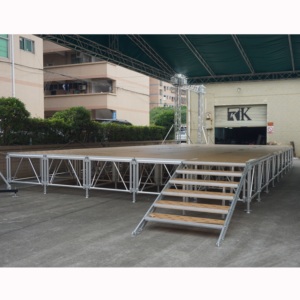 Scène à hauteur réglable en aluminium de 4x4ft pour la décoration de fête - Product Image 3