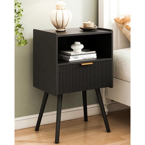 Modern Nightstand Sofa Side <strong>Table</strong> Wooden Walnut Bedroom Night Stand <strong>Bedside</strong> <strong>Table</strong> <strong>with</strong> Storage <strong>Drawer</strong> - Product Image 3