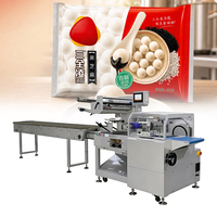 Machine d'emballage industrielle dédiée pour boules de riz gluant SZ-750W, automatique, à servomoteur, horizontale, type flow pack, 25-60 sachets/min