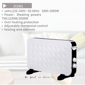 Chauffage électrique portable à convection avec télécommande, 2 vitesses, ventilateur, affichage numérique, 1000W, couverture de 249 pieds carrés, classe A+++ en termes d'efficacité énergétique - Product Image 4