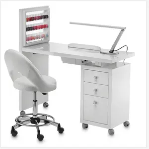 Manicure Table White Good Quality Table Portable Nail Salon Beauty Shop Easy To Carry Nail Salon Table