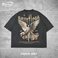 PEERAGE personnalisé surdimensionné DTG impression graphique boîte coupe T-shirt lavage à l'acide 220 230 250 280 Gsm coton Boxy Fit Crop T-shirt pour hommes