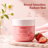 Gommage au sucre à la fraise en marque privée - Exfoliant naturel végétalien riche en AHA et en vitamine C pour les taches brunes et les peaux ternes, anti-âge