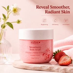 Gommage au <span class=keywords><strong>sucre</strong></span> à la fraise en marque privée - Exfoliant naturel végétalien riche en AHA et en vitamine C pour les taches brunes et les peaux ternes, anti-âge - Product Image 5
