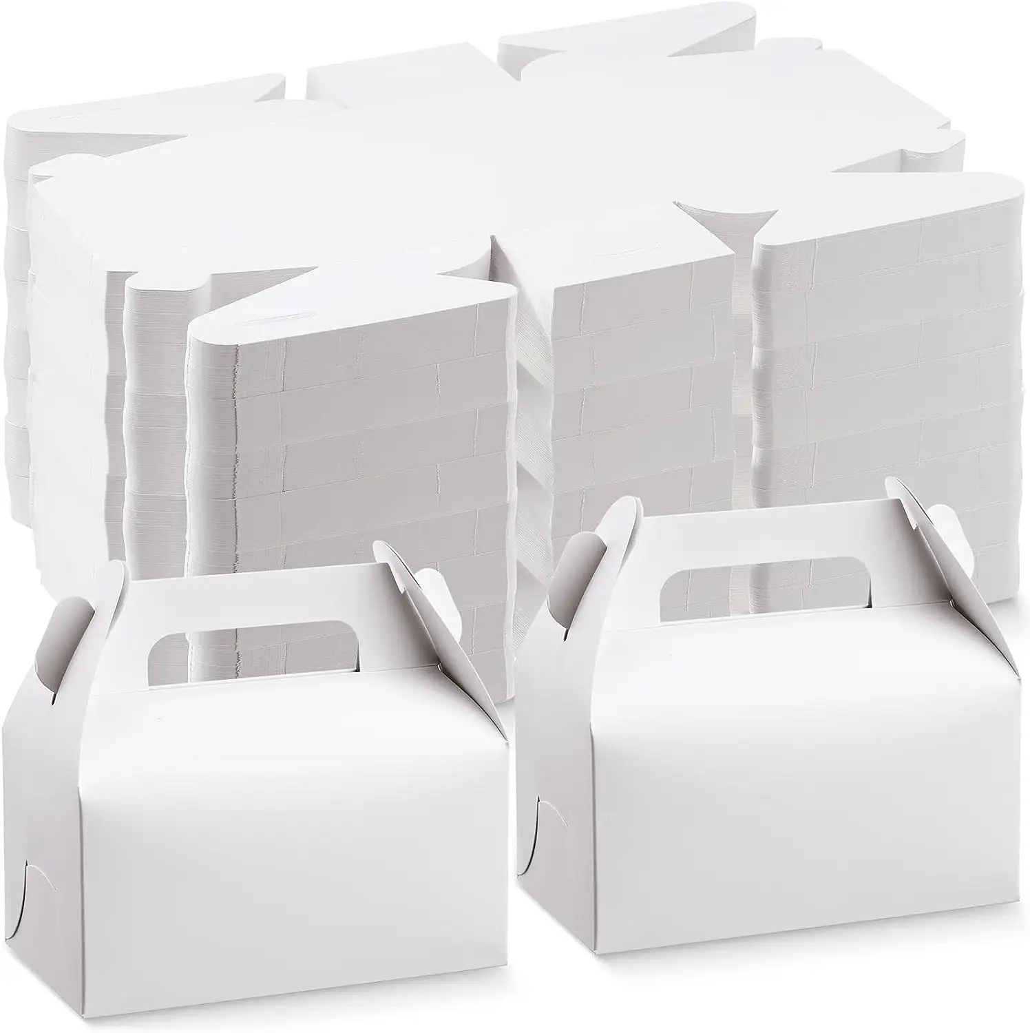 10 adet DIY işçiliği küp mevcut düğün doğum günü partisi boş Gable kutuları Goodies kutusu kağıt hediye Wrap kek CandyBox