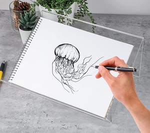 Présentoirs de livres en acrylique, présentoir de livres en acrylique transparent légèrement surélevé avec rebord de 1.5 pouces - Product Image 4