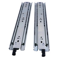 HVPAL Glissières de boîte à outils robustes de 22 pouces Capacité de 58kg 3 sections Glissières de verrouillage pour coffre à outils automobile