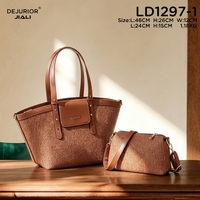 DEJURIOR Sacs à Main Femme 2026 Nouvelle Esthétique Sac Fourre-Tout Grande Capacité en Cuir PU Tressé 2-en-1
