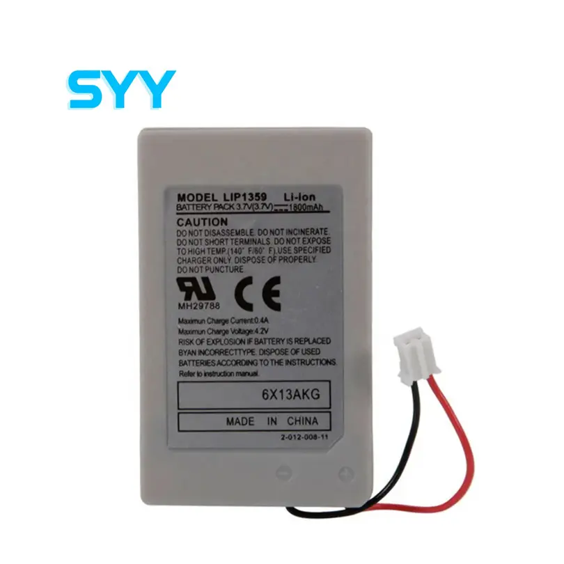 SYY वायरलेस नियंत्रक 3.7V खेल जॉयस्टिक प्रतिस्थापन के लिए 1800mAh बैटरी में बनाया-PS3 प्लेस्टेशन 3 Gamepad सामान