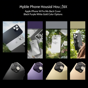 Cover Posteriore per Apple iPhone 14 Pro Max, Opzioni di Colore: Nero, Viola, Bianco, Oro - Product Image 3