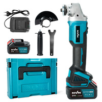 Ensemble d'outils sans fil professionnels 2 pièces : perceuse électrique sans balais 20V au lithium et meuleuse d'angle