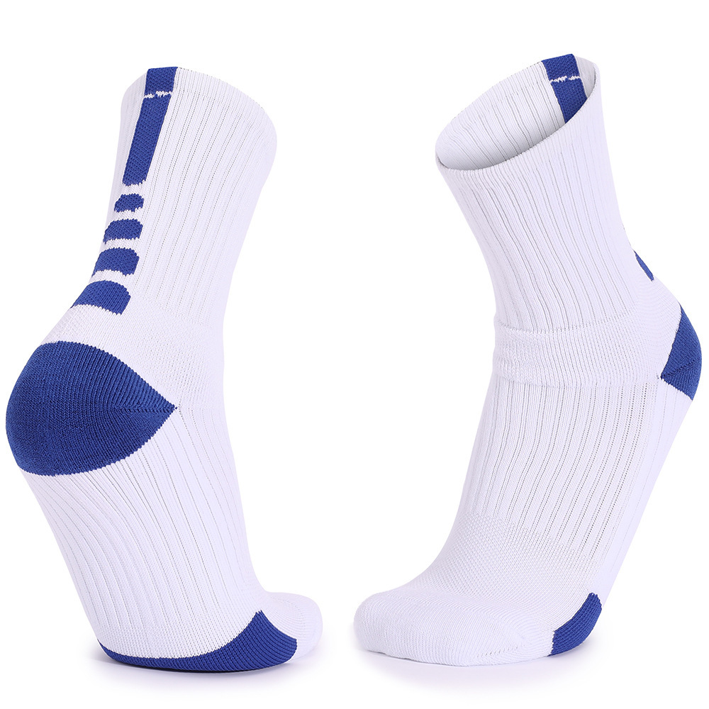 Blanc avec bout et talon bleus