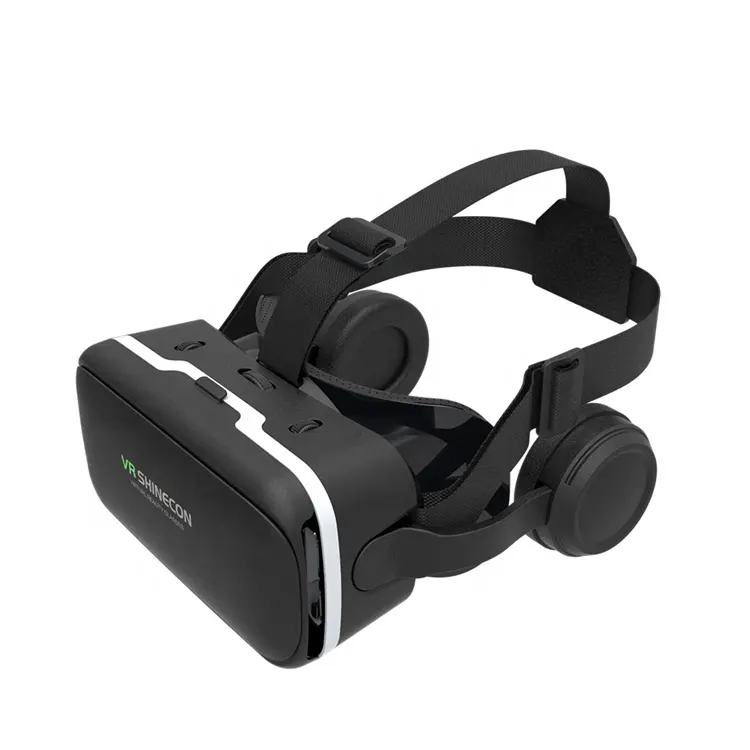 SUNLINE Hot selling virtual reality vr headset in 3D glasses with hifi headphone 3d vr glasses for android smart phone