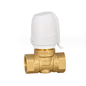 Colector de actuador de calefacción eléctrica de piso de 1/2 pulgadas AC24V 220V Válvula de control de agua <span class=keywords><strong>radiante</strong></span> de latón - Product Image 2