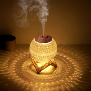 OEM New Colorful <b>Night</b> <b>Light</b> Crystal Ball Aromatherapy Humidifier 350ML Home Small Mute Fog Volume <b>Plug</b>-in Hotel Baby Room Glowi - Product Image 1