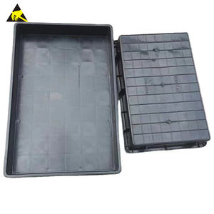 Caja de costo de compartimento <span class=keywords><strong>Berserk</strong></span>, transportadores seguros Esd, caja antiestática, bandejas de plástico pequeñas para piezas - Product Image 5