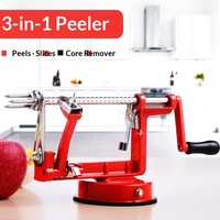 Éplucheur de pommes manuel en métal, gadget ménager multifonctionnel 3-en-1, trancheuse à fruits à manivelle