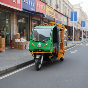 Goedkope vuilniswagen, elektrische vuilniswagen met laadbak, 3-wielige vuilnisbakreinigingswagen te koop - Product Image 3