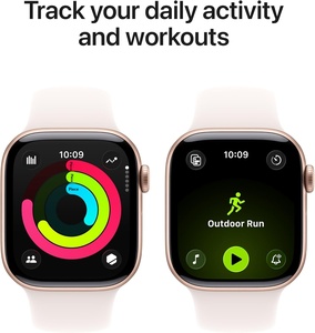 Per <span class=keywords><strong>Watch</strong></span> <span class=keywords><strong>Series</strong></span> 11 [<span class=keywords><strong>GPS</strong></span> + Cellular 42mm] Cassa in Alluminio Oro Rosa Cinturino Sportivo S/M Fitness Tracker Monitoraggio Salute Display Sempre Attivo - Product Image 3