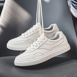 Zapatillas Casuales para Hombre, Transpirables, de Cuero Genuino Blanco, para Deporte, Caminar, Antideslizantes, de Malla, para Primavera e Invierno - Product Image 6