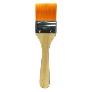 Pinceau plat 160x40mm, manche en bois, poils orange - Product Image 1