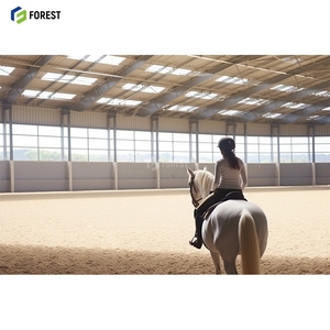 Arène équestre préfabriquée en acier avec revêtement antidérapant Toilettes et bureaux intégrés pour l'entraînement pratique des chevaux - Product Image 5