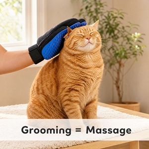 Gant innovant et respirant pour le démêlage des poils d'animaux, adapté aux poils longs et courts, avec sangle réglable pour un toilettage et un massage doux - Product Image 4
