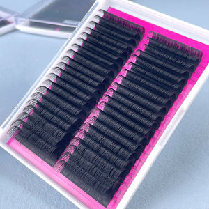 Großhandel Seiden-Wimpern 0,03 0,05 0,07 C CC D DD Matt Schwarz Wimpernverlängerung mit Eigenem Logo Kaschmir Matt Schwarze Wimpern - Product Image 1