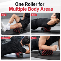 Rouleau en mousse portable pour points de pression avec structure allongée de 35 cm, rouleau de massage musculaire pour la récupération post-entraînement et les étirements