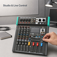 Console de mixage amplifiée série NK 4/6/8/12 canaux avec 99 effets DSP, double égaliseur 7 bandes, lecteur MP3 intégré, égaliseur 3 bandes, Bluetooth, USB et sortie Speakon pour discothèque, scène, bar