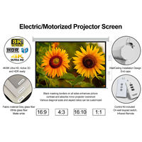 Écran de projection motorisé HY 150 pouces 180 pouces 200 pouces 300 pouces, écran de projection électrique pour cinéma maison, personnalisation de la taille