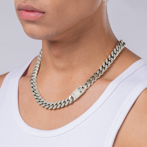 12mmキューバリンクチェーン女性18Kゴールド/ブラックゴールドメッキ316Lステンレススチール18 20 22 <span class=keywords><strong>24</strong></span> 26 30インチメンズチェーンネックレス - Product Image 6