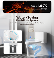 WC monobloc moderne de luxe en céramique émaillée à double chasse siphonique écologique, à poser au sol, pour villas et hôtels (vente en gros)