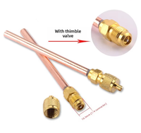Filtre déshydrateur de compresseur de réfrigérateur-congélateur, buse de remplissage de liquide, valve unidirectionnelle, tube unique, double extrémité, universel, épaissi, R600a