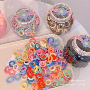 ยางรัดผมเด็กยืดหยุ่นสูง บรรจุ 100 ชิ้นในกระปุก ปลอดภัยสำหรับเส้นผม เหมาะสำหรับรัดนิ้วโป้งเด็กเล็ก-qiyu - Product Image 3