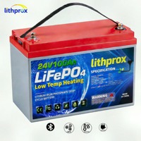 Batterie Lithium à décharge profonde 24V 100AH Grade A LiFePO4 Chauffée Marine Bluetooth Smart BMS Prise Anderson CE RoHS IP67 OEM ODM