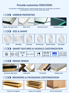 <span class=keywords><strong>Miroir</strong></span> LED arqué noir doré givré pour <span class=keywords><strong>salle</strong></span> <span class=keywords><strong>de</strong></span> <span class=keywords><strong>bain</strong></span>, <span class=keywords><strong>miroir</strong></span> <span class=keywords><strong>de</strong></span> coiffeuse ou décoration murale, IP44 CE SAA UKCA, cadre en métal brossé - Product Image 4