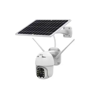 كامارا, كاميرا مراقبة أمن 1080P لاسلكية تعمل بالطاقة الشمسية ذات لوحة كبيرة الحجم تعمل بالواي فاي PTZ للاستخدام الخارجي مزودة بكاميرا 2 مليون مضادة للماء