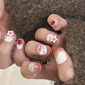 Vente en gros <span class=keywords><strong>pas</strong></span> <span class=keywords><strong>cher</strong></span> qualité nouveau design de luxe presse française sur les ongles avec de la colle Unique mignon amusant doux Cool 24 pièces/ensemble acrylique haut - Product Image 3