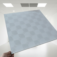 Nouvelle Arrivée Film de Plafond en PVC et Plâtre avec Dos en Feuille d'Aluminium, Ignifuge, Anti-humidité, Imperméable, Grille, Divers Designs, Panneau Décoratif