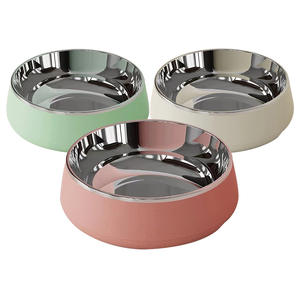 Tazón de comedor para mascotas de acero inoxidable de grado alimenticio de suministro barato directo de fábrica, utensilios de comida para gatos y perros de gran diámetro - Product Image 1