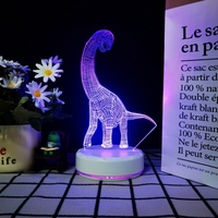 Lampe de nuit holographique populaire, rechargeable, à commande tactile, décorative, portable pour la chambre d'enfant, table de chevet