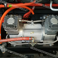 Compresseur d'air sans huile à piston autolubrifiant NF 10 bar 4 kW refroidi par air pour freinage pneumatique de véhicules électriques