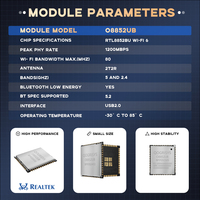 Module Wi-Fi 2,4G/5G 80 MHz 2T2R USB2.0 5 GHz à faible coût RTL8852BU IEEE802.11a/b/g/n/ac/ax pour IPTV/OTT/STB/DVR/NVR