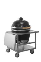 Parrilla de barbacoa MCD de 27 pulgadas, mesa portátil plegable de acero inoxidable, parrilla de barbacoa Kamado Garden Patio Backyard