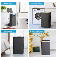 Nouveaux paniers à linge de 110 L avec couvercle et design détachable pour le rangement des vêtements dans la chambre et la salle de bain