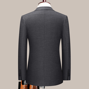 Completo Smoking da Uomo di Alta Gamma Slim Fit Doppiopetto con Motivo Floreale in Tessuto Pettinato 2025 Grigio Set Formale per Sposo Matrimonio - Product Image 4