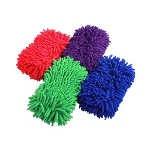 Éponge de lavage auto en chenille, rectangulaire, fibres fines, peluche longue et courte pour le nettoyage des voitures - Product Image 4
